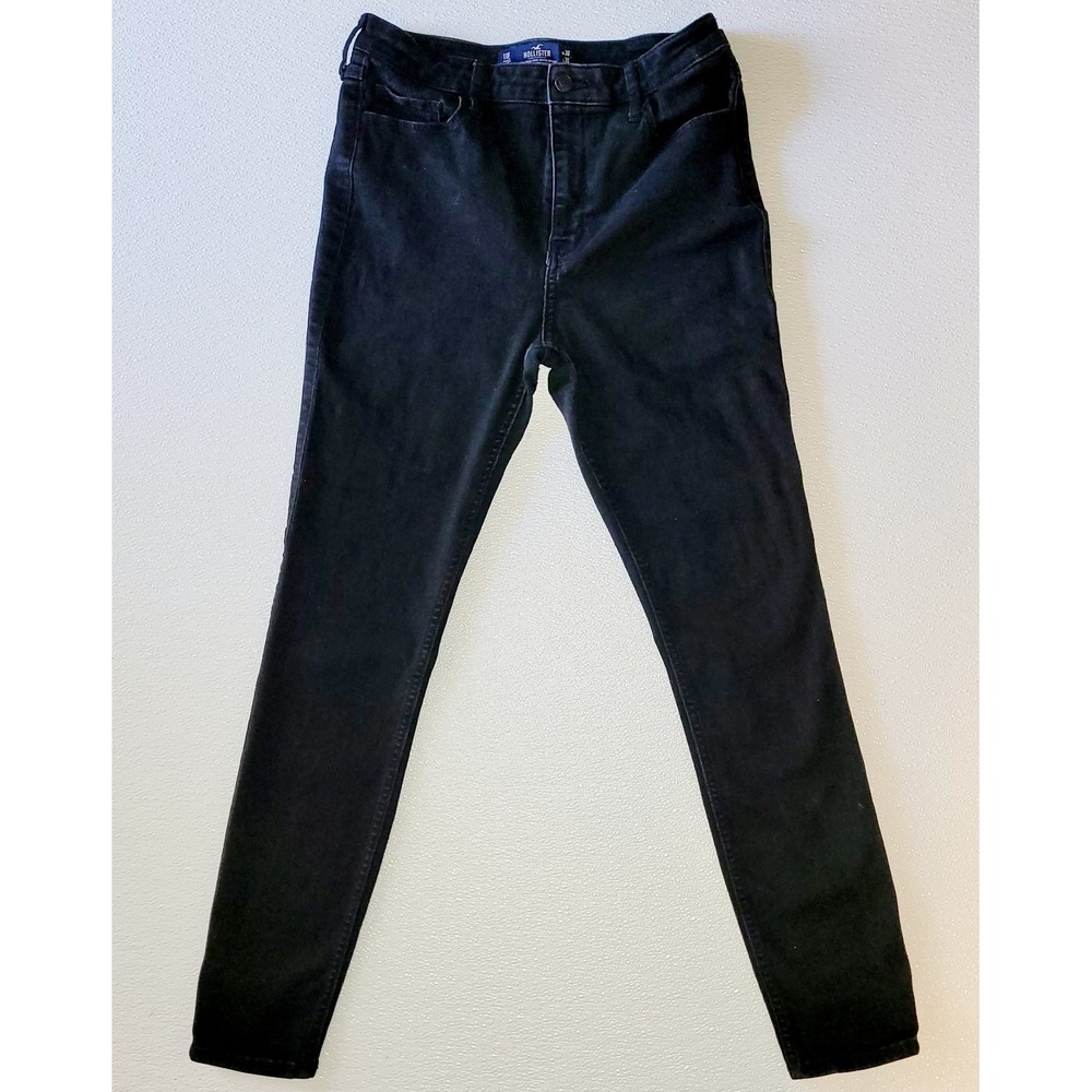 Hollister Black Super Skinny Ultra High Rise Jeans Size 11R (30x30) Woman's - Picture 2 of 11